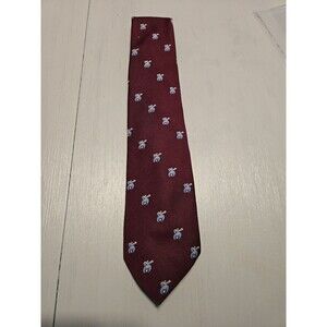Shriner Scimitar & Crescent Woven Necktie - Maroon